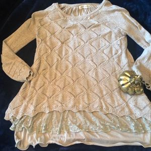 Triple threat tiered sweater
